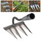 thumbnail image 5 of Hoz para deshierbar, rastrillo, cavar, cultivar hortalizas, arar, plantar, resistente para la granja 4 dientes, 5 of 8