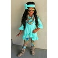 thumbnail image 2 of Kids Baby Girls T-shirt Tops Dress+Floral Leggings Headband Outfits Clothes Set 1-6Y, 2 of 5