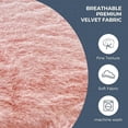 thumbnail image 5 of 5ft Faux Fur Convertible Bean Bag Bed, Giant Bean Bag Chair with Removable Washable Cover, Large Lazy Floor Sofa with Side Pocket for Living Room, Bedroom, Dorm, Pink, 5 of 6