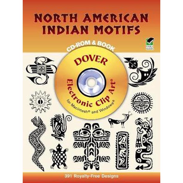Dover Electronic Clip Art North American Indian Motifs CDROM and Book