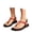 Red, variant on Women’s Summer Rope Knot Flat Sandals – Adjustable Velcro Strap Flip Flops with Massage Footbed, Non‑Slip Beach Slides for Casual Comfort Red 38