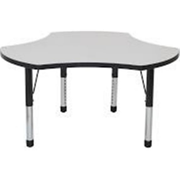 Early Childhood Resources ELR-14230-MPMPNVCH 48 in. Cog Thermo-Fused Adjustable Activity Table with Chunky Legs, Maple & Navy