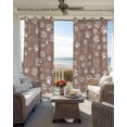 Brown Paw Print Blackout Curtains 2 Panels, Modern Classic Gray White ...