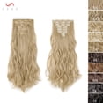 thumbnail image 3 of SEGO 17" Curly Secret Extensions 8PCS/SET 18 clips Full Head Clip in Hair Extensions 170Grams Thick Real Natural Hairpiece, 3 of 8
