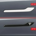 thumbnail image 2 of Tesla Model 3 Door Handle Vinyl Wrap W/ Logo, 4pc Set, 2017-2024, 2 of 3