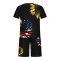 thumbnail image 5 of TIMIFIS Tenues 2 Pcs pour Hommes 4 Juillet Été Décontracté Imprimé Drapeau USA Col Rond Manches Courtes et Shorts - Printemps/été, 5 of 5