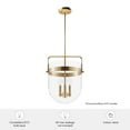 thumbnail image 7 of Hunter - Karloff 3-light Alturas Gold, Medium Size Pendant Light, Dimmable, Casual Style, Urn Shaped, for Bedrooms, Dining, Living Rooms - 19831, 7 of 7