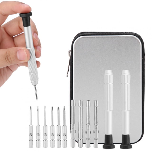 Juego de Destornilladores de Precisión Con Bolsa de Almacenamiento, Herramiente de Resaracia Portátil para Gafas, Reloj, Teléfono, Duradero y Ligero, Exquisito y Premium