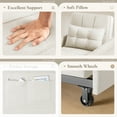 thumbnail image 5 of Furmax Adjustable Sofa Chair Bed Convertible Sleeper Sofa Chair 3 in 1 for Living Room,Beige, 5 of 7