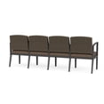 thumbnail image 3 of Amherst Steel Reception 4 Seat Tandem Seating / Charcoal Steel / Brown / Brown, 3 of 3
