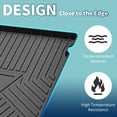 thumbnail image 3 of Unique Bargains Flat Face Cargo Liner Rear Trunk Mat Trunk Cargo Luggage Boot Tray Mat Stripes and Triangles Pattern for Ford Escape 2020-2024 Anti-Slip, 3 of 7