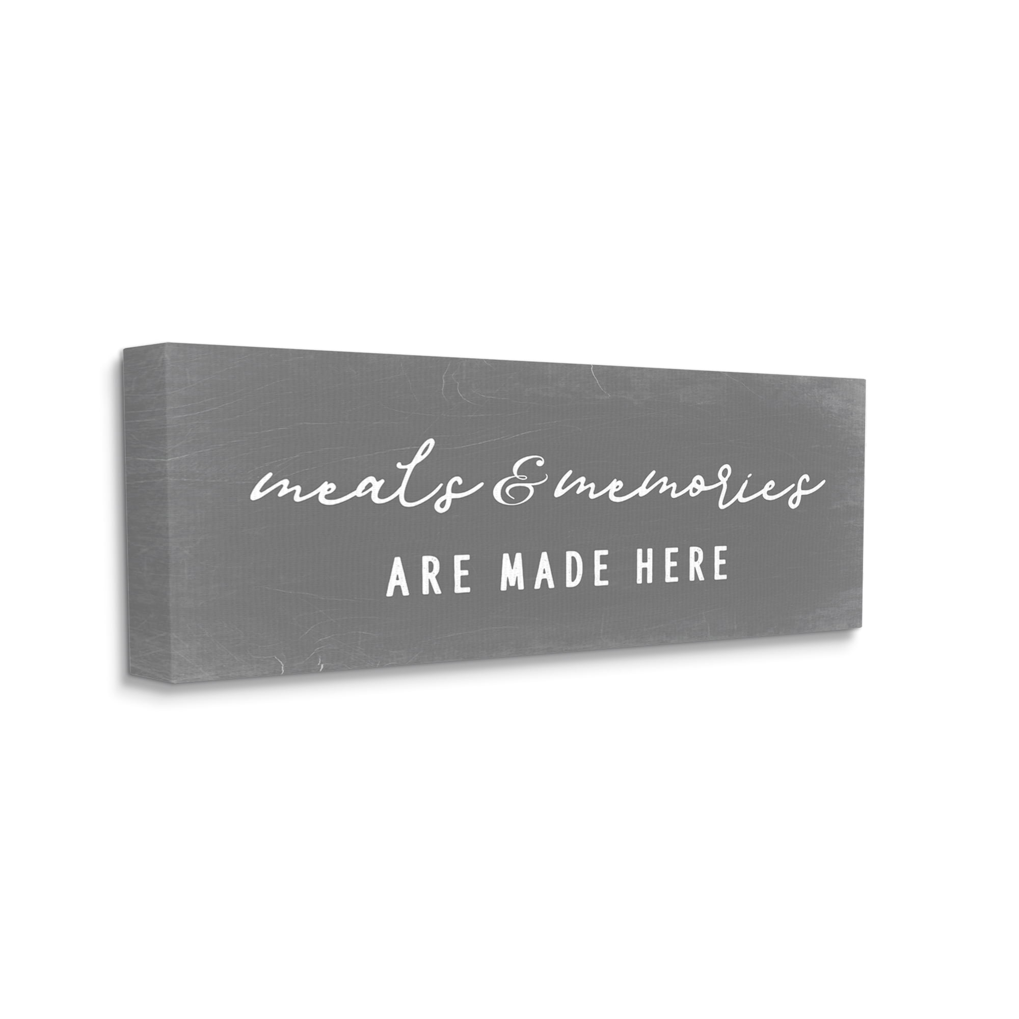 Stupell Industries Meals & Memories Family Kitchen Sign Typography Canvas Wall Art, 48 x 20, Design by Daphne Polselli
