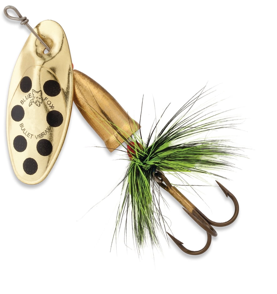 Blue Fox Vibrax Bullet Fly 1 Spinner Fishing Lure 3/16oz Gold