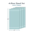 thumbnail image 2 of WelHome 4 Piece EVERYDAY USE 100% Cotton Bathroom Towels Set, 450 GSM, 4 Bath towels 27" x 54", Soft Lightweight, Hotels, Spa and Gym – Aqua, 2 of 9