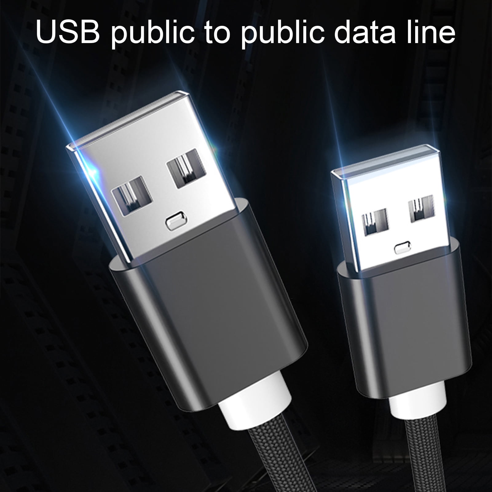 ASKMZ 2A Super Speed Dual-head USB2.0 Male to Male Data Extension Cable Cord for Mobile Hard Disk Computer