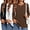 Coffee-White-Black, variant on 3 Pack T Shirts for Women Crew Neck Long Sleeve Womens shirts Casual Loose Fit Fall Tops