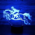 thumbnail image 2 of ® Carreras de caballos Luz nocturna LED 3D Lámpara de ilusión de 7 colores Regalo de cumpleaños de Navidad Lámpara de decoración de juguetes, 2 of 5