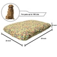 thumbnail image 2 of Geometric Pet Bed, Gummy Candy Inspired Rounded Edge Vibrant Color Square Shapes Repeating Pattern, Resistant Pad for Dogs and Cats Cushion with Removable Cover, 24" x 39", Multicolor, by Ambesonne, 2 of 4