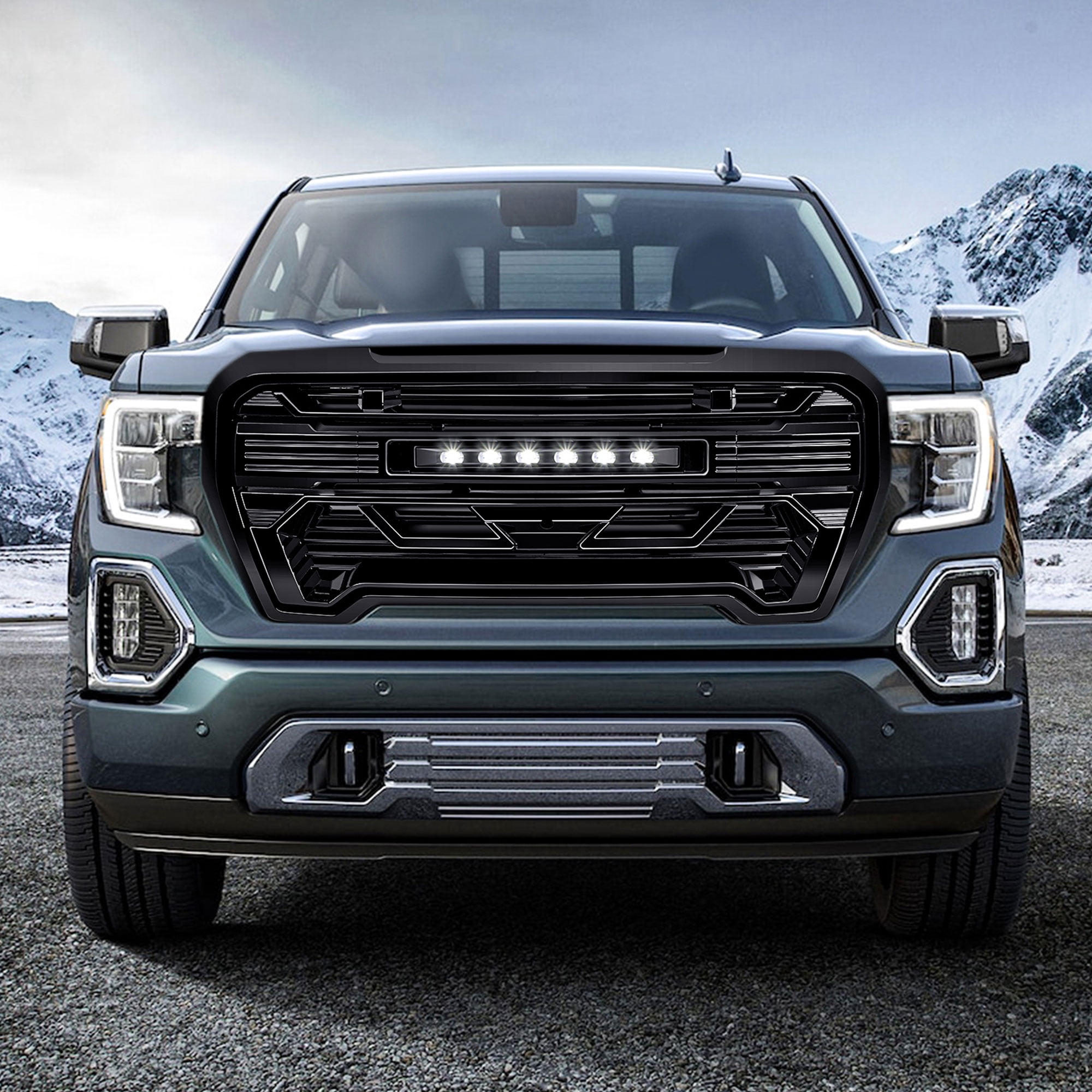 AMERICAN MODIFIED Grille w/Lights for 19-21 GMC Sierra 1500 Base, & SLE