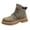 Green, variant on RotHome Men’s Platform Combat Boots Lace-up Chunky Lug Sole High Top Ankle Booties Non-Slip Round Toe Business Work Outdoor Casual Footwear