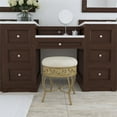 thumbnail image 4 of Hillsdale Furniture Villa III Upholstered Backless Vanity Stool, Antique Beige, 4 of 15