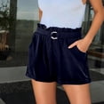 thumbnail image 3 of Dress Shorts for Women Elastic High Waist Loose Fit Summer Dressy Casual Shorts with Pockets, 3 of 7