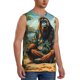 thumbnail image 2 of Fotbe Forest Meditating Gorilla Men's Camiseta sin Mangas Estampada para Hombres, Playera Casual para Gimnasio, Entrenamiento, Playa-XX-Large, 2 of 7