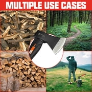 14 Portable Camping Hatchet - Heat-Treated Alloy Steel Axe with Fiberglass Handle for Wood Chopping, Ideal for Camping, Carpentry & Gardening (Model: 1PC)