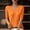 Orange, variant on ECZHAW Women's Solid Color Casual V-Neck Simple Half-Sleeved Knitted Short-Sleeved Top,Women'S Tops,