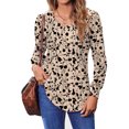 thumbnail image 3 of Fantaslook Long Sleeve Shirts for Women Fall Tops Dressy Casual Blouses Pleated V Neck Tunic Tops, 3 of 6