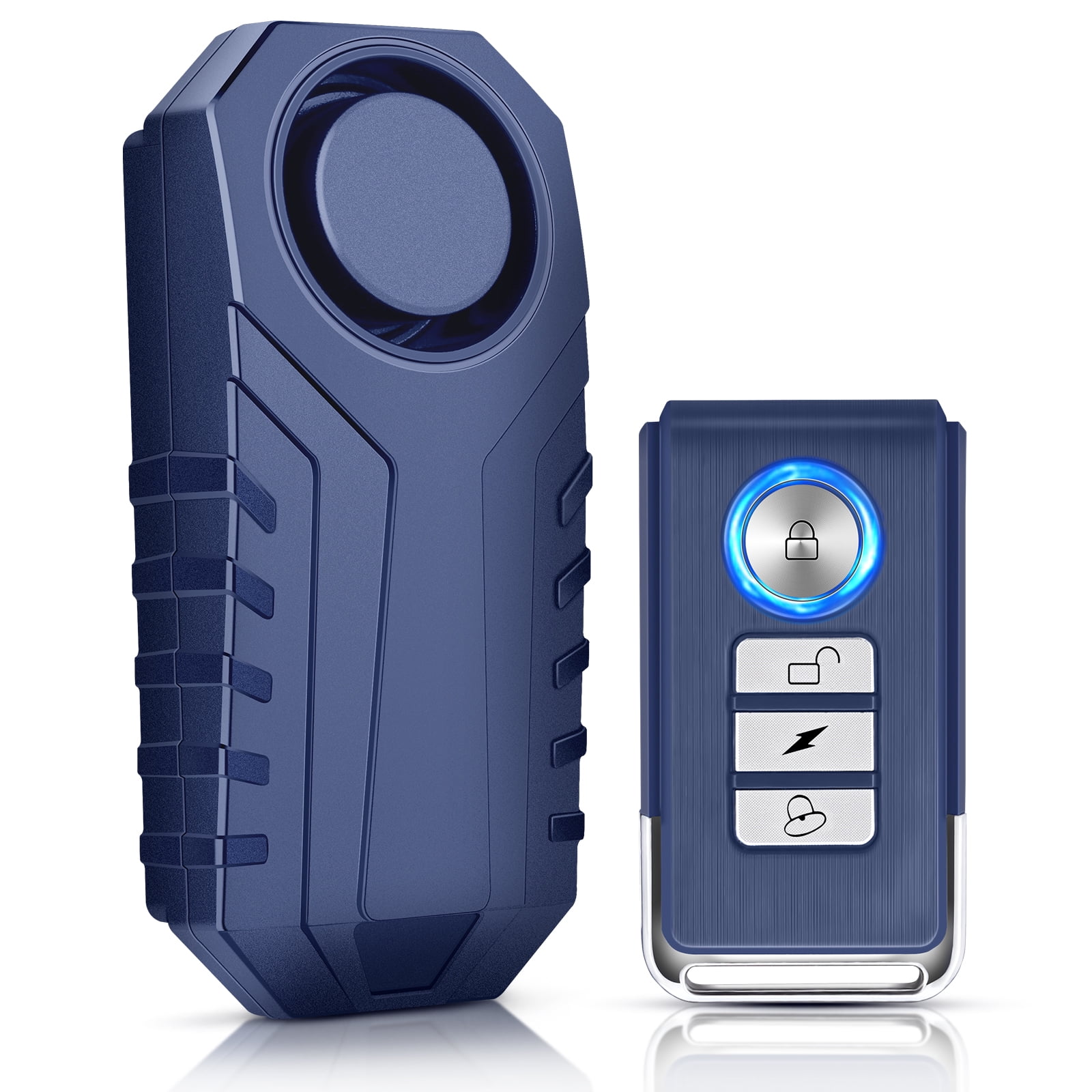 Wsdcam Bike Alarm Anti-Theft Wireless Waterproof Security Vibration Motion  Sensor Alarm (Blue)