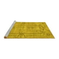 thumbnail image 2 of Ahgly Company Machine Washable Indoor Rectangle Abstract Yellow Contemporary Area Rugs, 2' x 4', 2 of 4