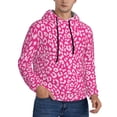 thumbnail image 2 of Kdxio Leopard Print Mens Casual Hooded Collar Drawstring Hoodies Pullover Sweatshirts Casual Long Sleeve Shirts-Large, 2 of 7