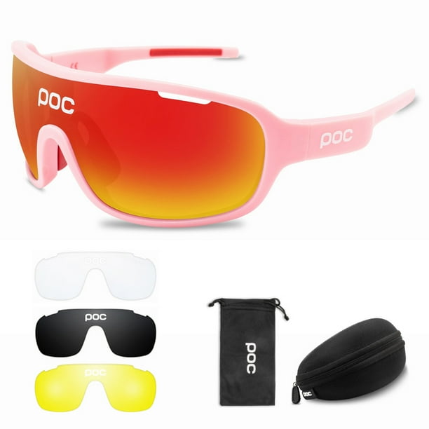 Juego de 4 lentes de montura completa para montar en bicicleta, gafas para deportes al aire libre, ciclismo, uso versátil