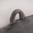 thumbnail image 5 of NTBED Reading Pillow Faux Fur Bed Wedge Large Bedrest Backrest with Arms Back Support Gray, 5 of 7