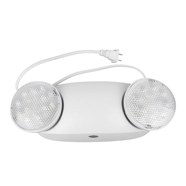 Luz de emergencia con 2 lámparas LED Luz de emergencia comercial Accesorio de iluminación de emergencia Batería de 1800 mAh Enchufe estadounidense 85-265 V
