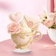 thumbnail image 4 of CaiYueKe Romantic Heart Teacup Acrylic Ornament Decorative Gift for Couples Valentine's Day Anniversary Wedding Home Decor Kitchen Desk Tabletop Decoration Love Present Souvenir Collectible, 4 of 9
