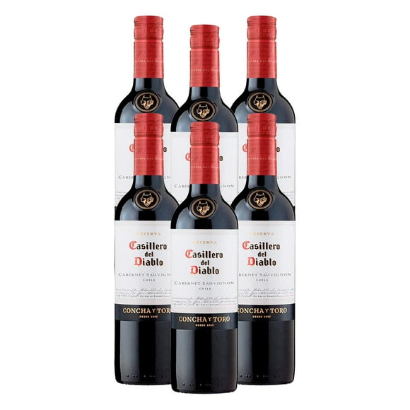 Pack De 6 Vino Tinto Casillero Del Diablo Cabernet Sauvignon 375Ml