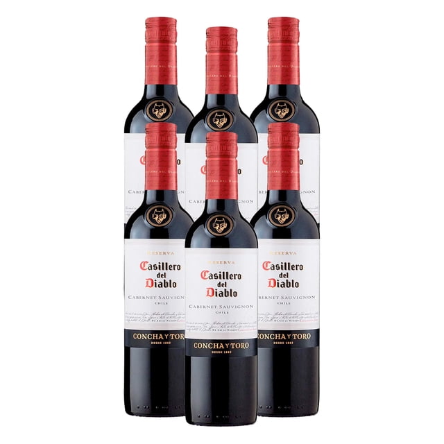 Pack De 6 Vino Tinto Casillero Del Diablo Cabernet Sauvignon 375Ml