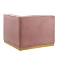 thumbnail image 5 of Modular Sofa Corner Chair, Pink, Velvet, Living Kitchen Cafe Bistro Hospitality Restaurant, Modern Contemporary Boutique HB34337, 5 of 8