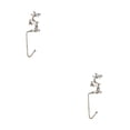 thumbnail image 1 of Colgador de calcetines de Navidad Inteprter Gancho reutilizable Antideslizante Soporte de chapado Animal de plata 2Conjunto, 1 of 6