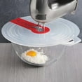 thumbnail image 3 of Sioweci Mixer Splatter Guard with Handle Transparent Cover Anti-Splash Food-Grade Silicone Mixer Splash Cover Easy-Clean Noise Reduction Protector for Kitchen Red, 3 of 9