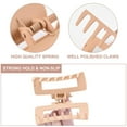 thumbnail image 4 of 12 Pcs Rectangle Hair Clips, Hair Accessories for Women and Girls, Including 6 Pcs 4 Inch Large Claw Clips for Thick Hair and 6 Pcs 2 inch Small Hair Claw Clips for Thin Hair (Neutral), 4 of 5