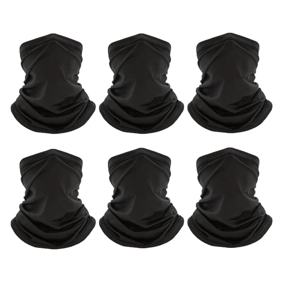 6 Pack Neck Gaiter Bandana Face Mask Cooling Gator Mask Face Cover Neck Scarf Balaclavas