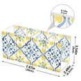 thumbnail image 5 of Bohomia Blue and Yellow Acrylic Pen Holder Cup 4 Compartments Clear Pencil Organizer Makeup Brush Holder Storage for Office Desktop Dorm, 5 of 5