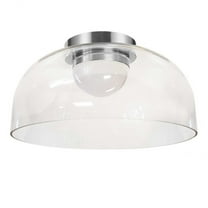 Dainolite 10W LED Nadine Flush Mount Polished Chrome w/ Clear Glass