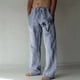 thumbnail image 1 of Pantalones largos de lino para hombre, pantalones holgados de playa con estampado hawaiano, cintura elástica y cordón ajustable, estampado en caliente., 1 of 5