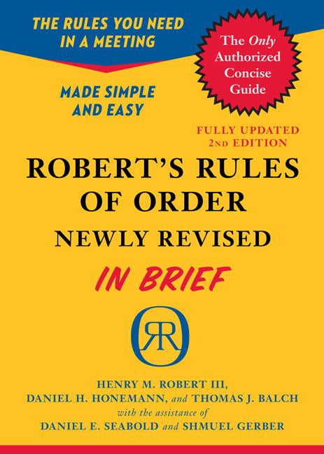 Henry M Robert, Proceedings Guide, 3rd Edition, Paperback
