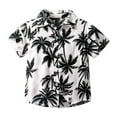 thumbnail image 2 of Delliss Toddler Boys Lapel T-Shirt Kids Short Sleeve Button Down Top Little Boy Beach Clothes Print Tops, 2 of 9