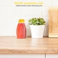 thumbnail image 4 of NICEXMAS Set of 2 Transparent Honey Dispenser Bottles, Leakproof Squeeze Bottles for Condiments and Kitchen Storage, 4 of 6